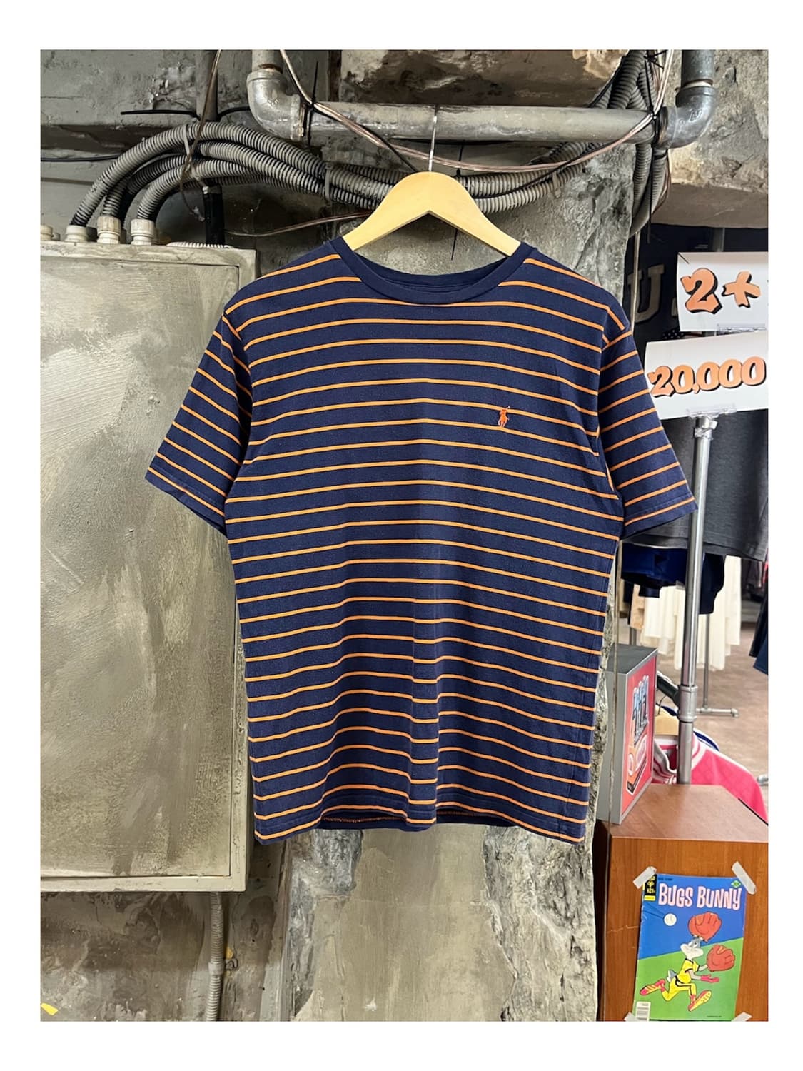 폴로 랄프로렌 스트라이프 반팔티 네이비 L #csz4132 상품이미지1