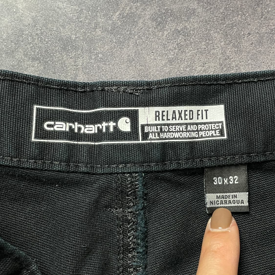 CARHARTT 칼하트 빈티지 블랙 릴렉스드핏 워크 팬츠 A00906 상품이미지9