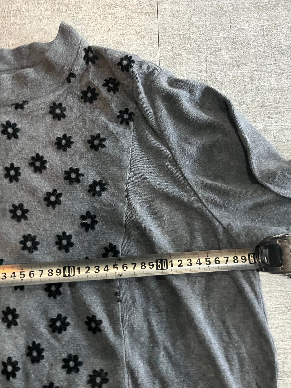 일본빈티지 Fitmemoi 하구미모리걸 아메카지할메카지 플라워 니트스웨터 상품이미지2