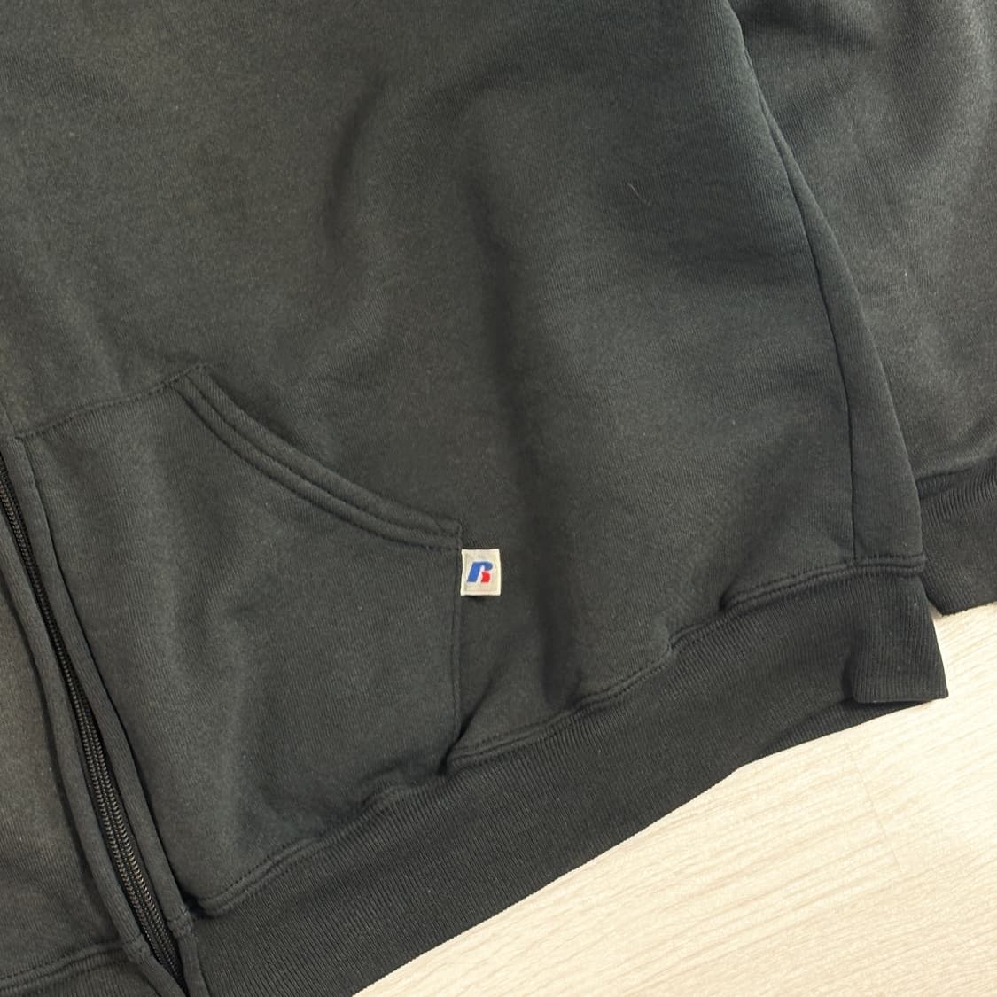 00s 러셀 후드집업 페이디드 블랙 상품이미지6