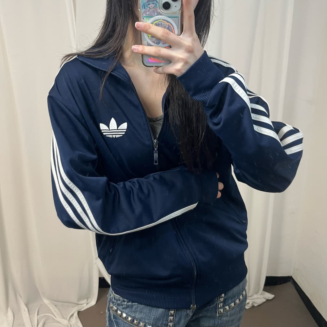 Adidas navy vintage Firebird jersey 상품이미지3