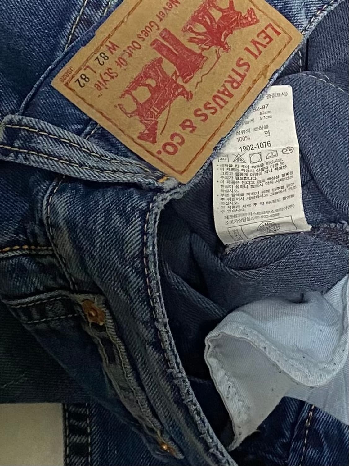 리바이스 1902 빈티지 데님팬츠 청바지 34 인치 상품이미지5