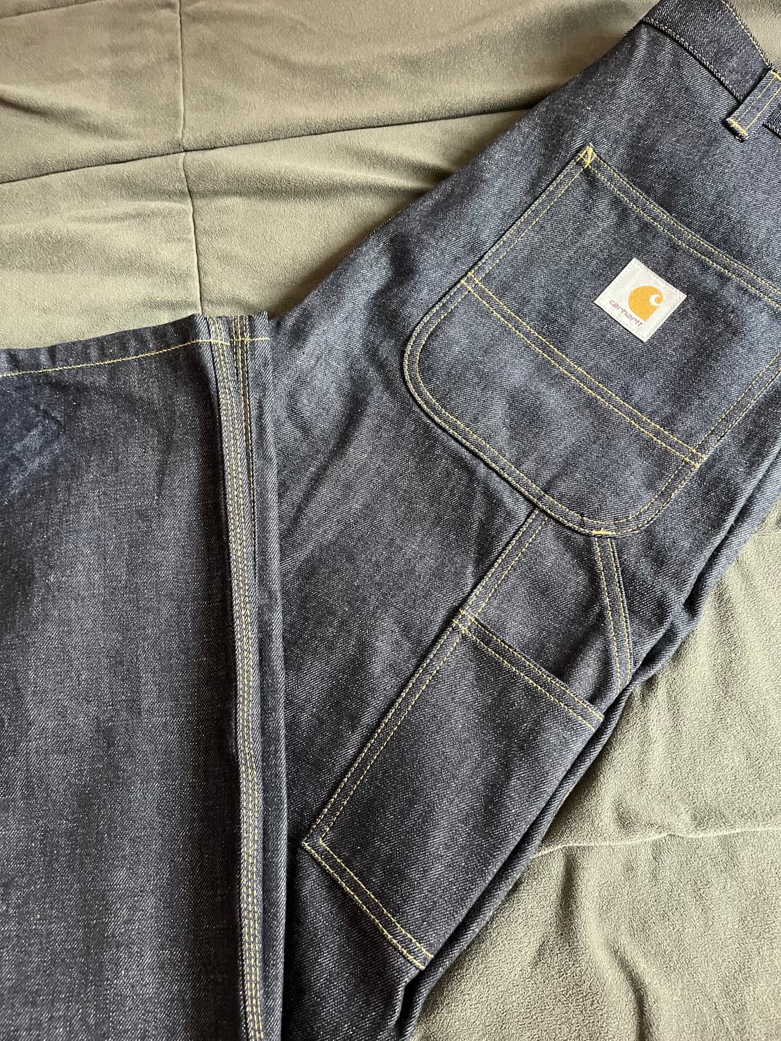 칼하트 WIP OG 싱글 니 팬츠 블루 린스드 상품이미지1