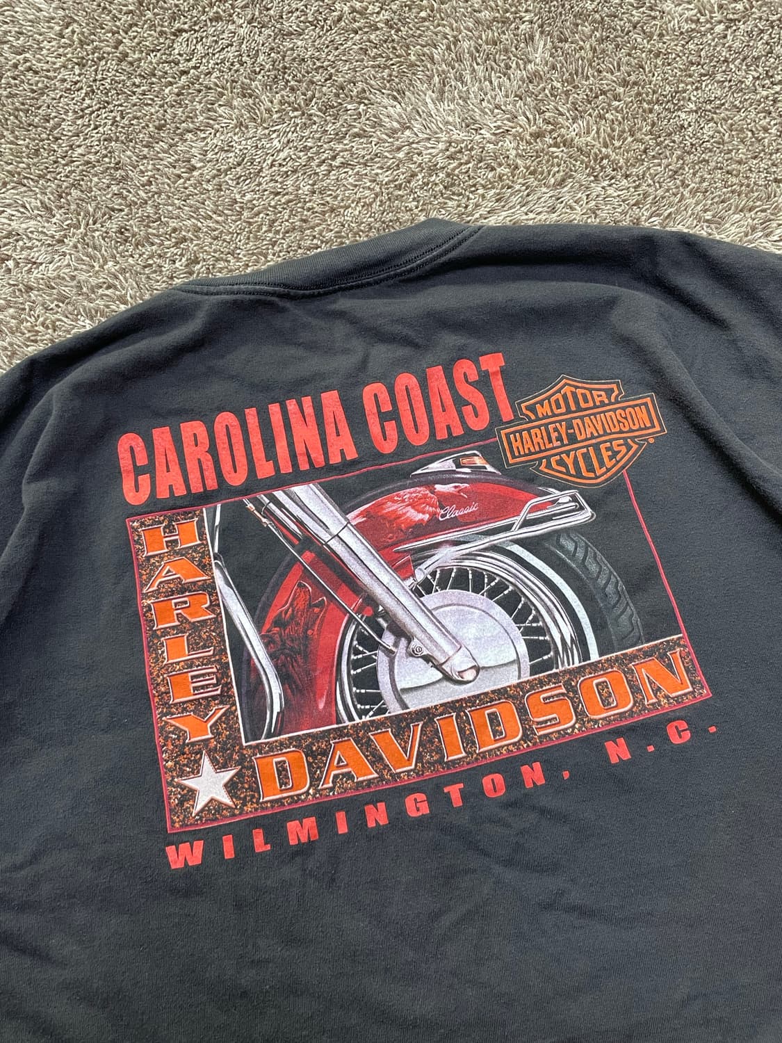 90s harley flame tee 할리 플레임 티셔츠 상품이미지6