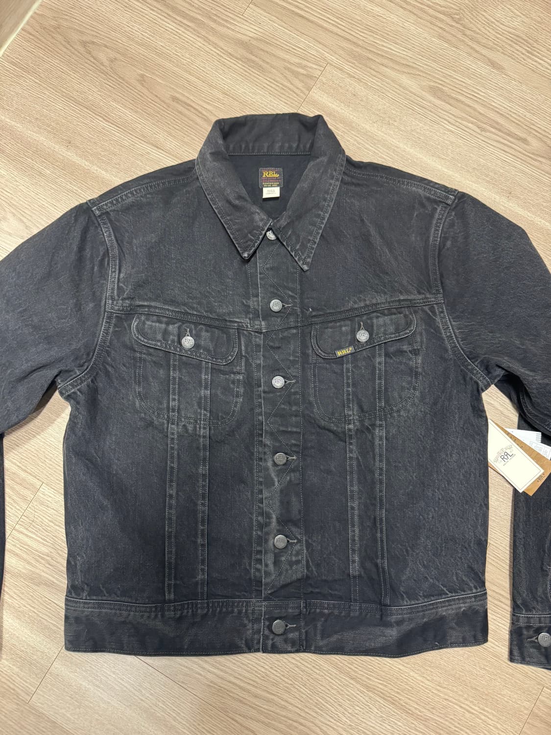 rrl 더블알엘 lot271 블랙 트러커 새상품 라지 상품이미지4