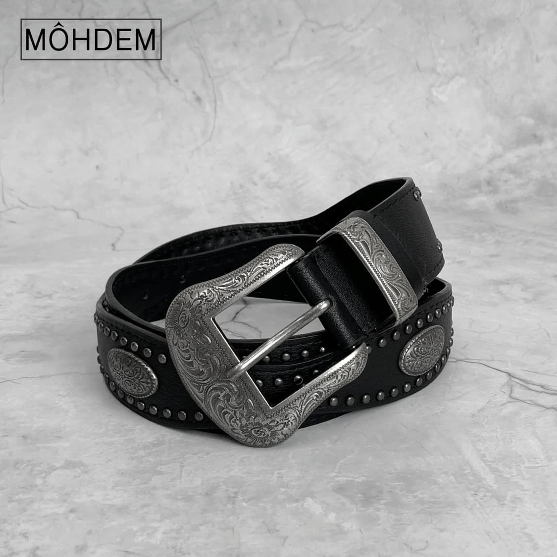 [Unisex]엔틱 웨스턴 찡 가죽 벨트 상품이미지10