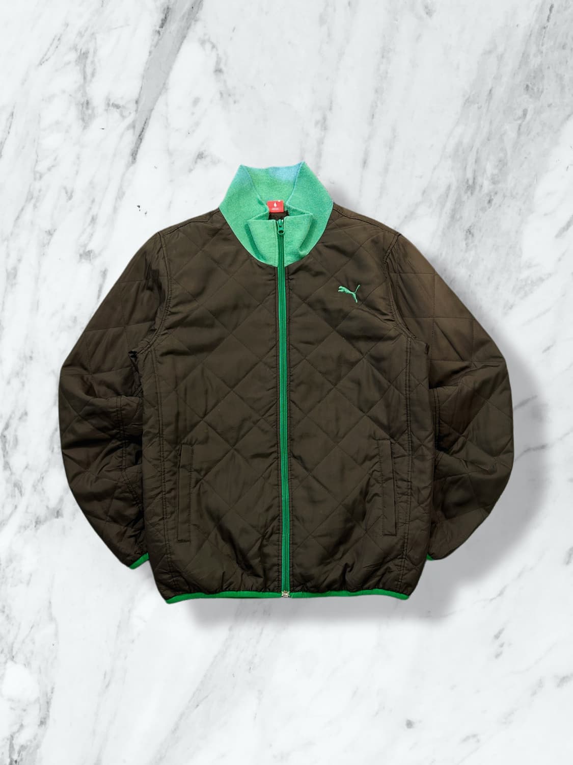 퓨마 퀄팅 브라운 푸퍼 자켓 L 상품이미지1