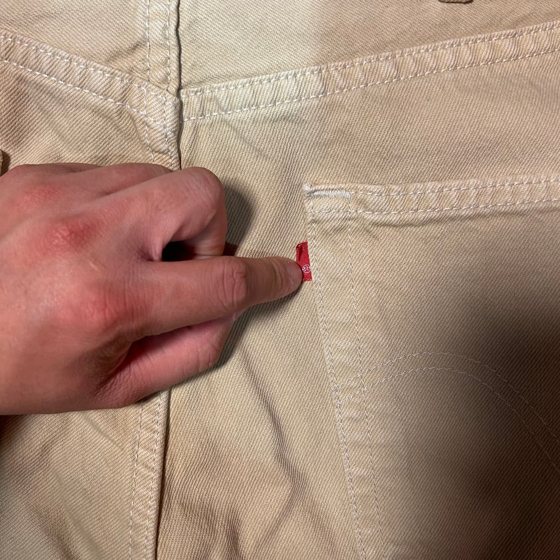 [34] 00s 리바이스 501 베이지 데님 팬츠 상품이미지8