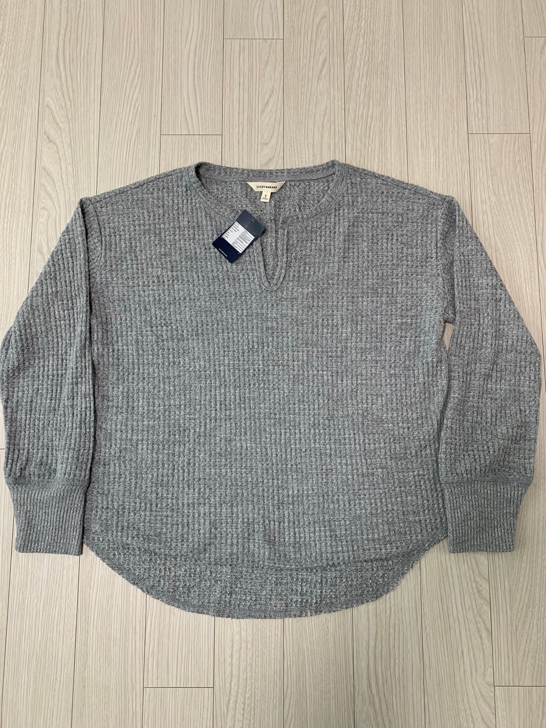 Lucky Brand(럭키 브랜드)의 와플 헨리넥 스웨터 상품이미지1