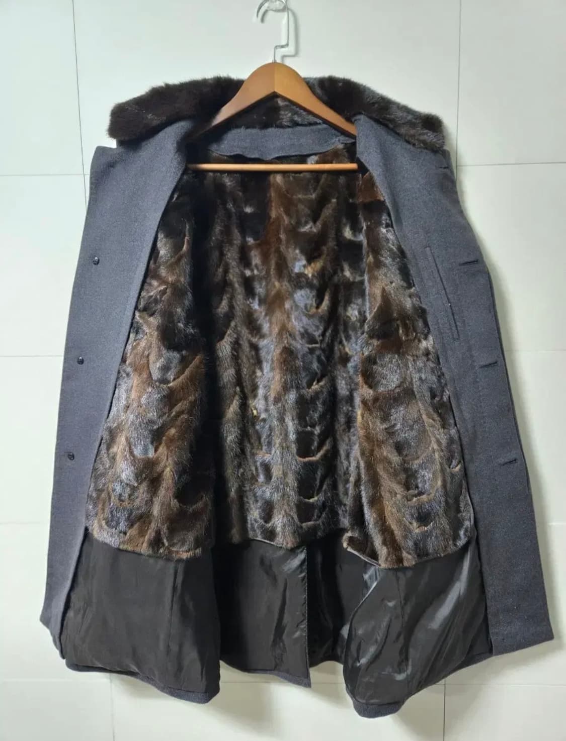 캐시미어 100% 리얼 밍크 퍼 하프코트 상품이미지1