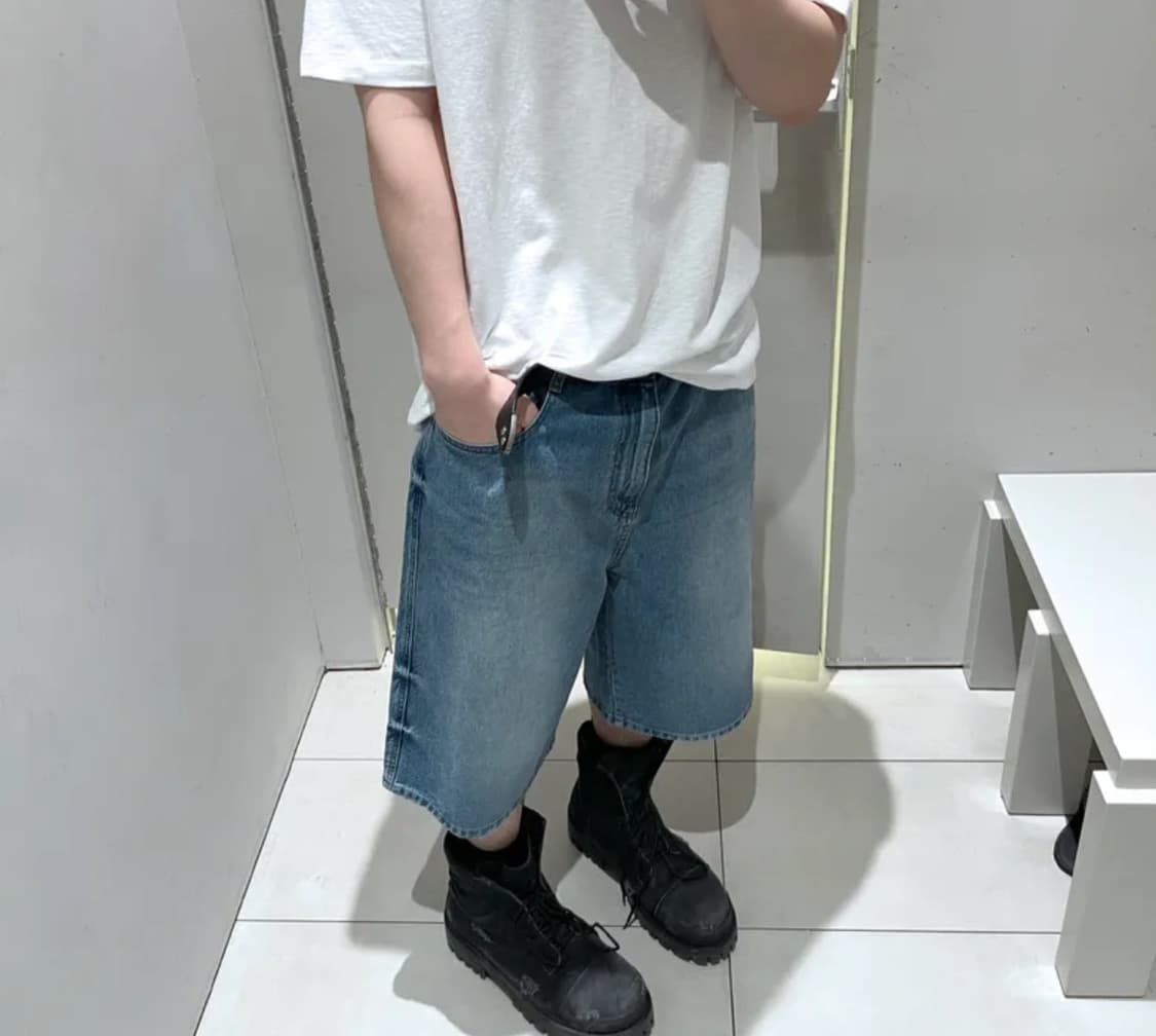 인사일런스 데님 버뮤다 팬츠 상품이미지7