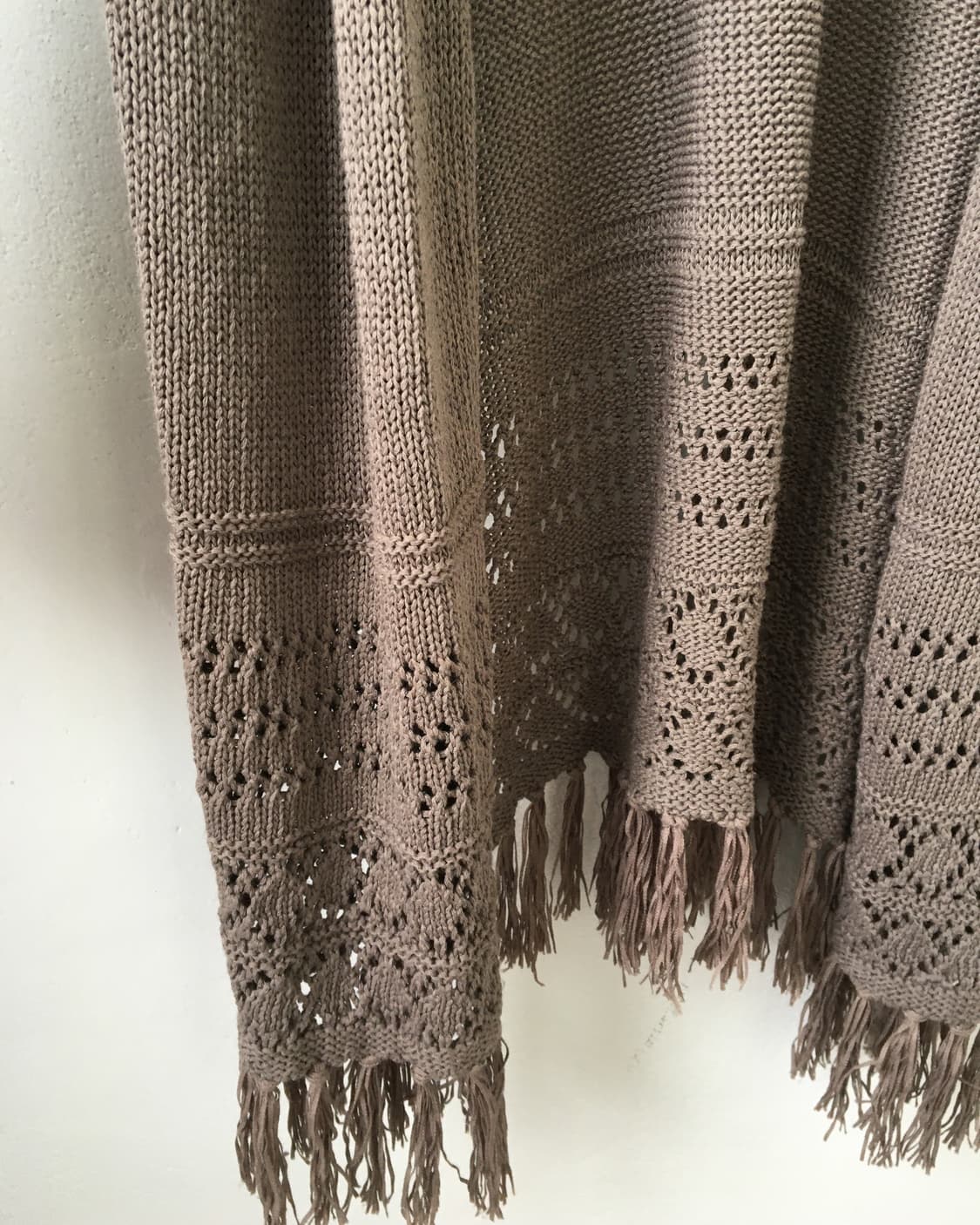 Fringe punching point knit hood open car 상품이미지5