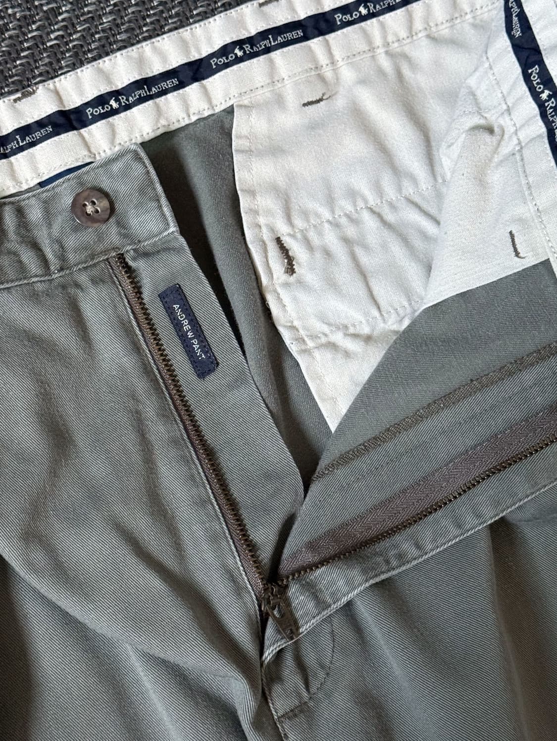 (34) 90s 폴로 랄프로렌 앤드류 더블 플리츠 치노 팬츠 상품이미지3