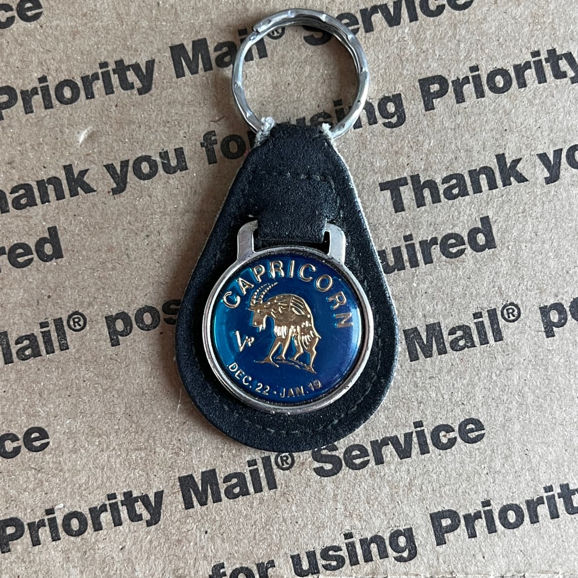 90s vtg Capricorn Leather Keyring 상품이미지1