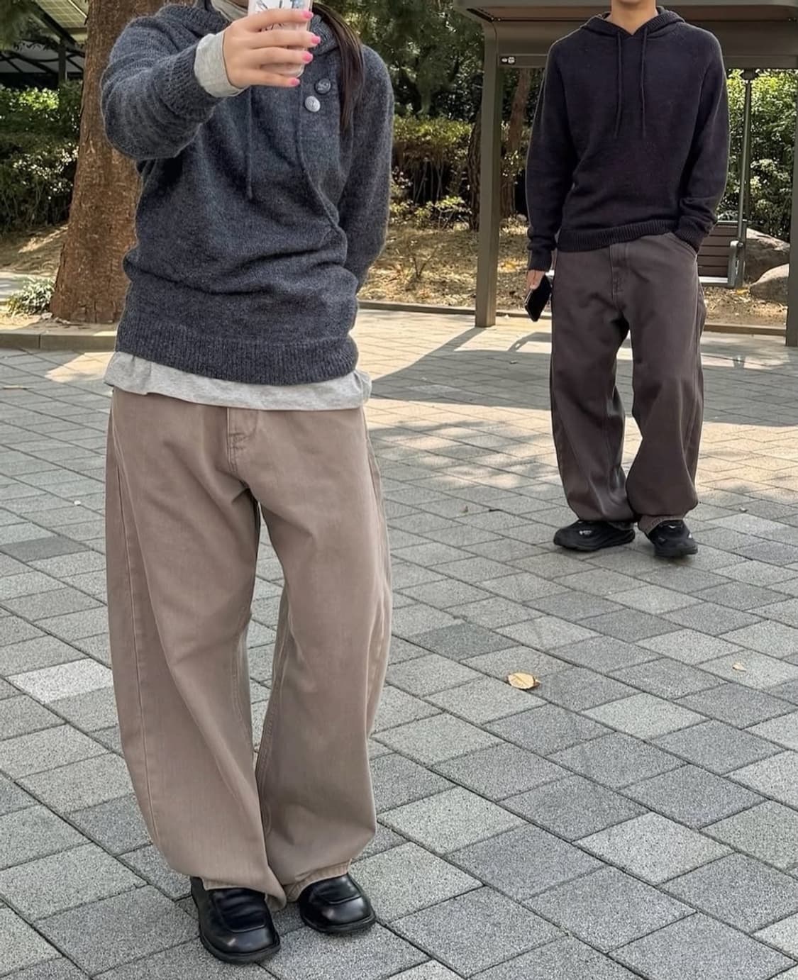 해칭룸 Base Hoodie Knit Blue M. Grey 상품이미지2