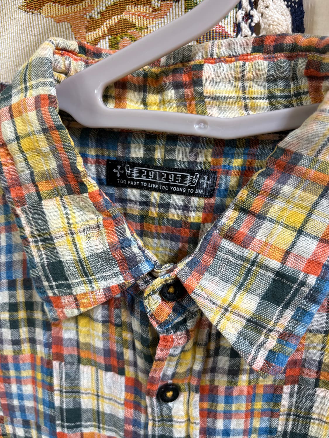 히피 291295 체크 반팔 셔츠  상품이미지3