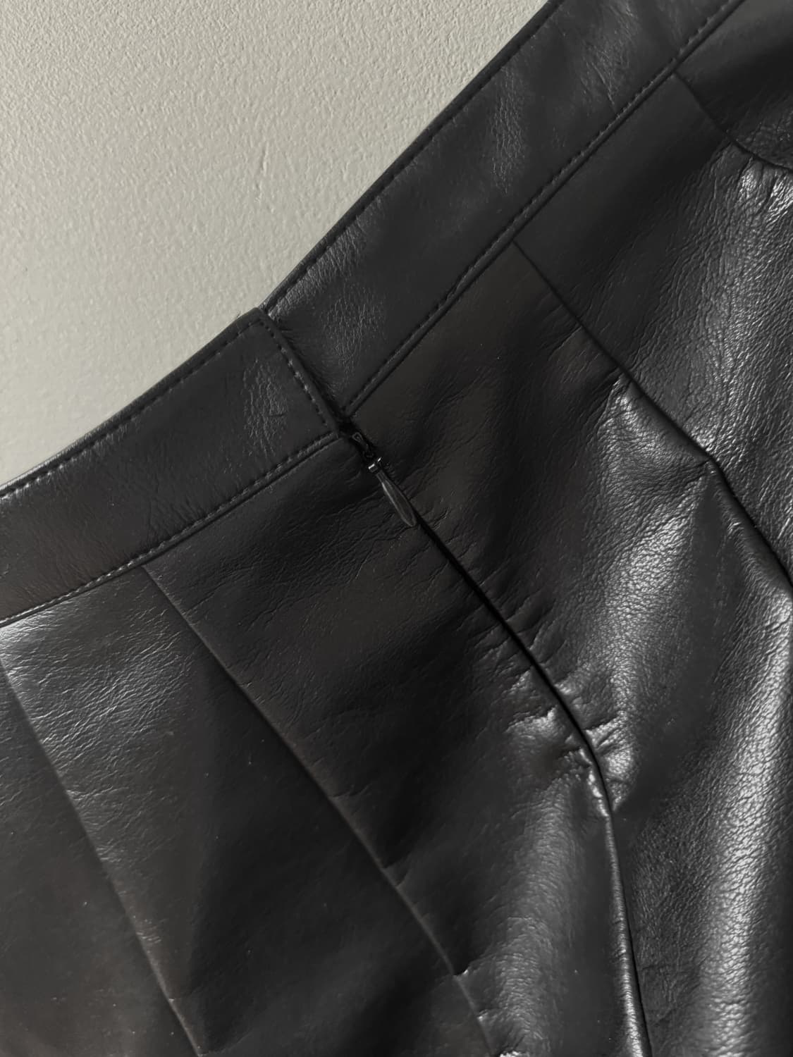 준야 와타나베 레더 퍼 미디 스커트 상품이미지3