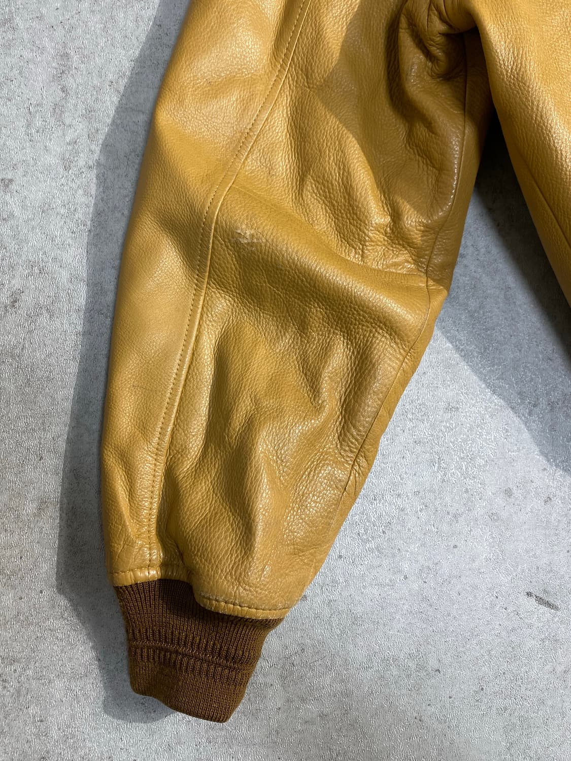 [L] 90-00s Vintage 빈티지 양가죽 레더 블루종 자켓 상품이미지6