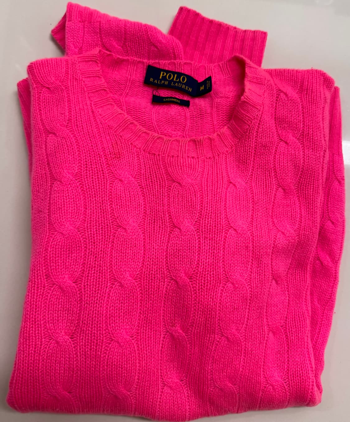 폴로 랄프로렌 100% 캐시미어 니트 핑크 / M 상품이미지1