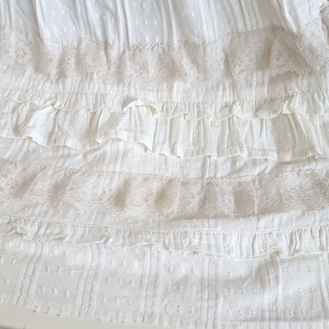 AXES femme 화이트 레이스 프릴 원피스 상품이미지3