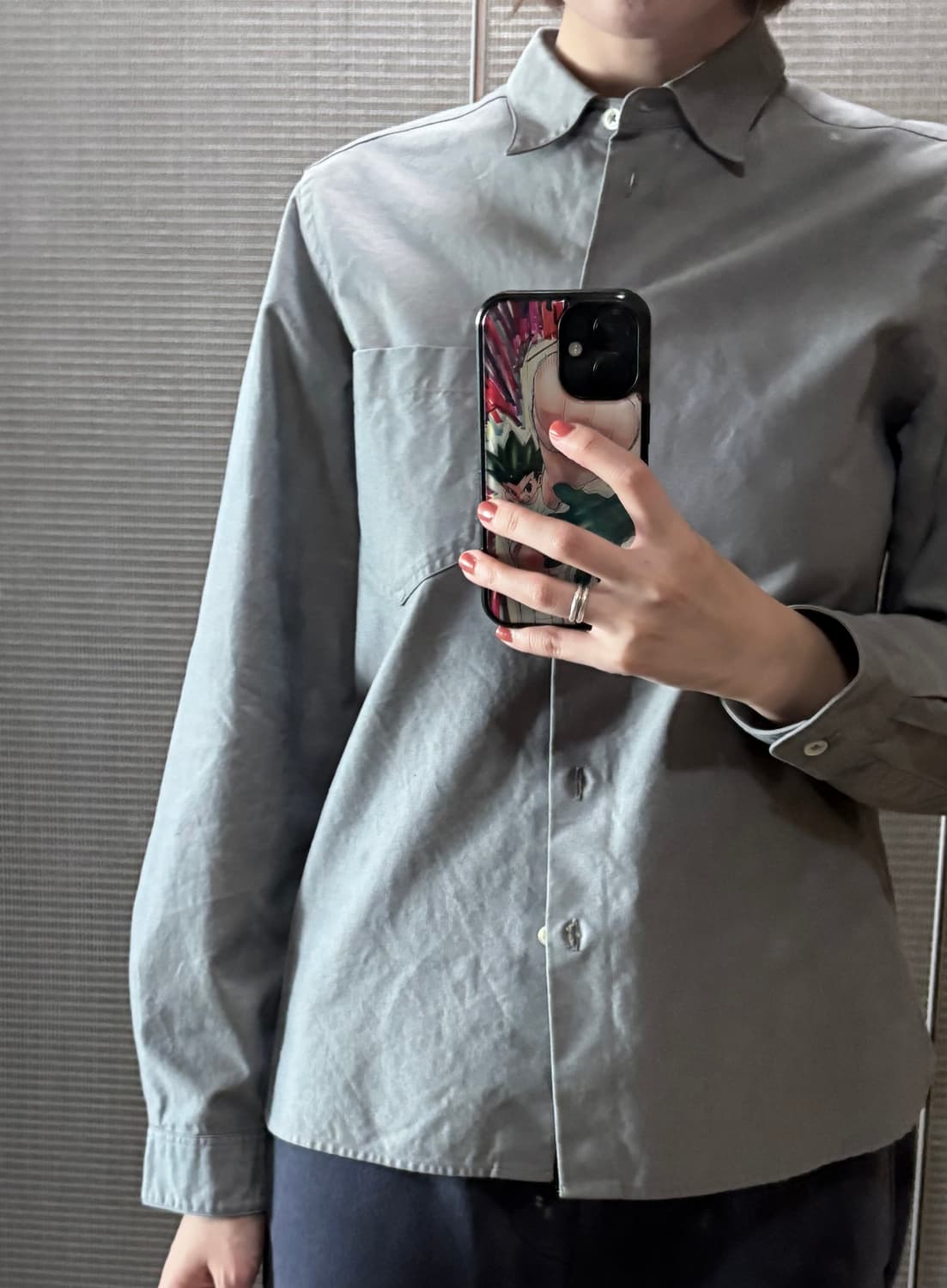 마가렛호웰 에드윈 10주년 콜라보 스탠다드 셔츠 그레이 상품이미지7