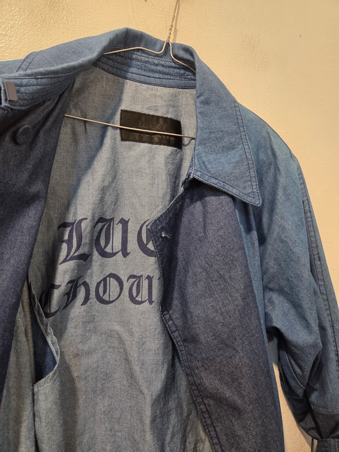 럭키슈에뜨  데님 롱 트렌치코트  상품이미지5