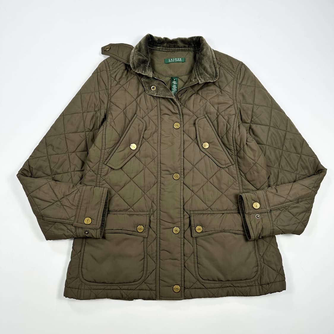 폴로 랄프로렌 클래식 여성 퀼팅자켓 카키 여성M 상품이미지1