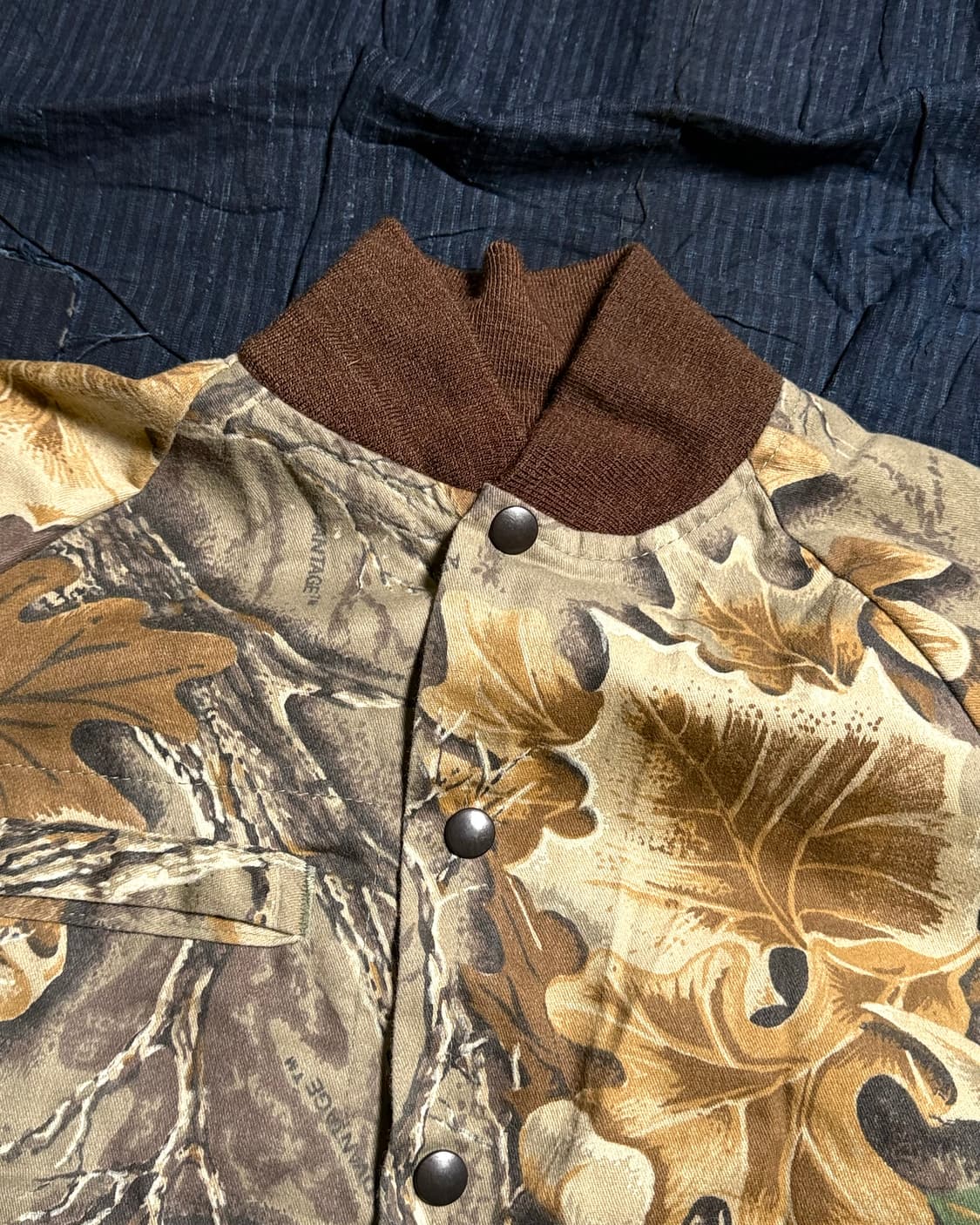 90‘s 스파르탄 코튼우드 카모 패턴 봄버 자켓 L 상품이미지2