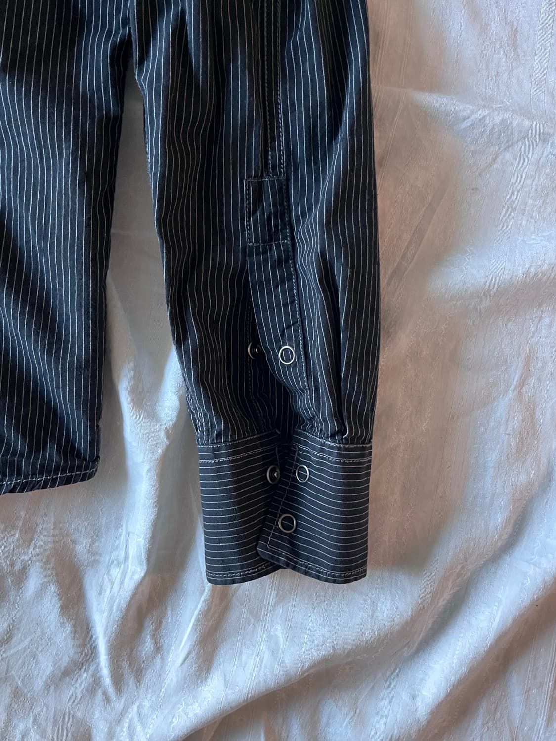 Vintage Rock Chic Pinstripe Shirt 상품이미지5