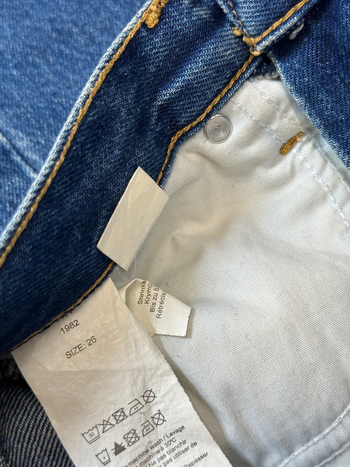 가니 x 리바이스  인디고 하이웨스트 데님 26-27 상품이미지4