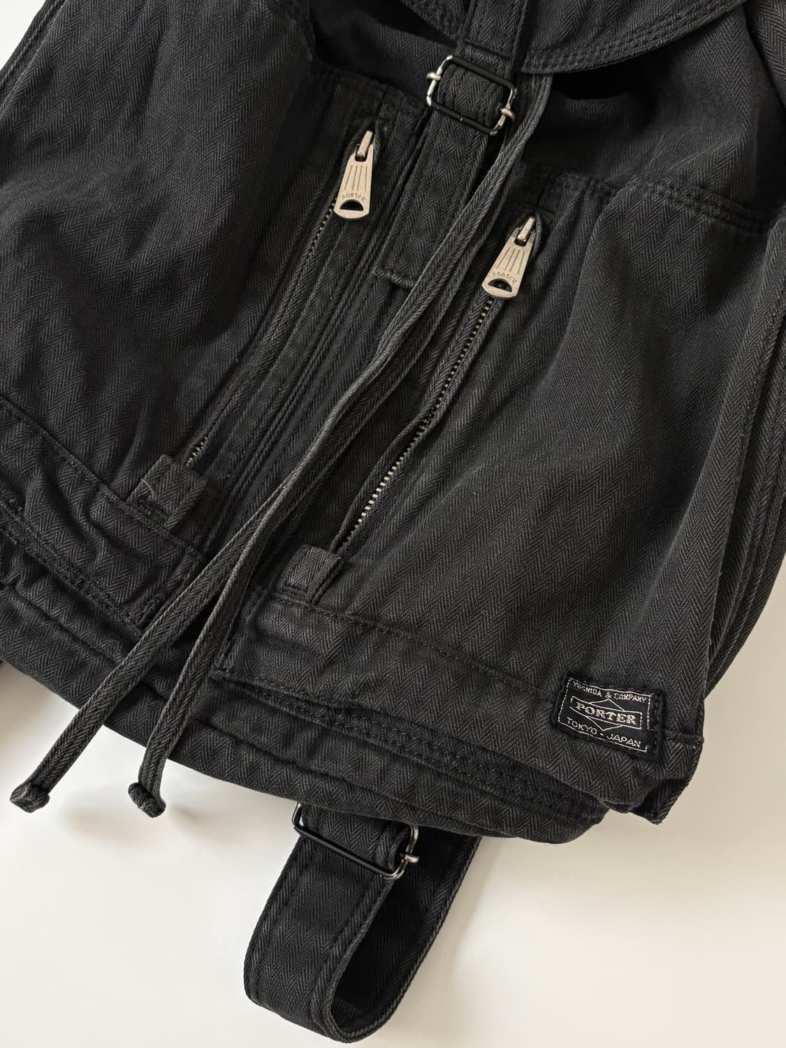 Twill Cotton Rucksack (Black) 상품이미지2