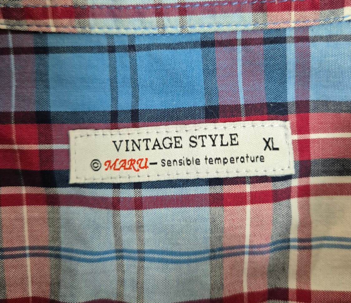 Vintage 반팔 체크셔츠 상품이미지2