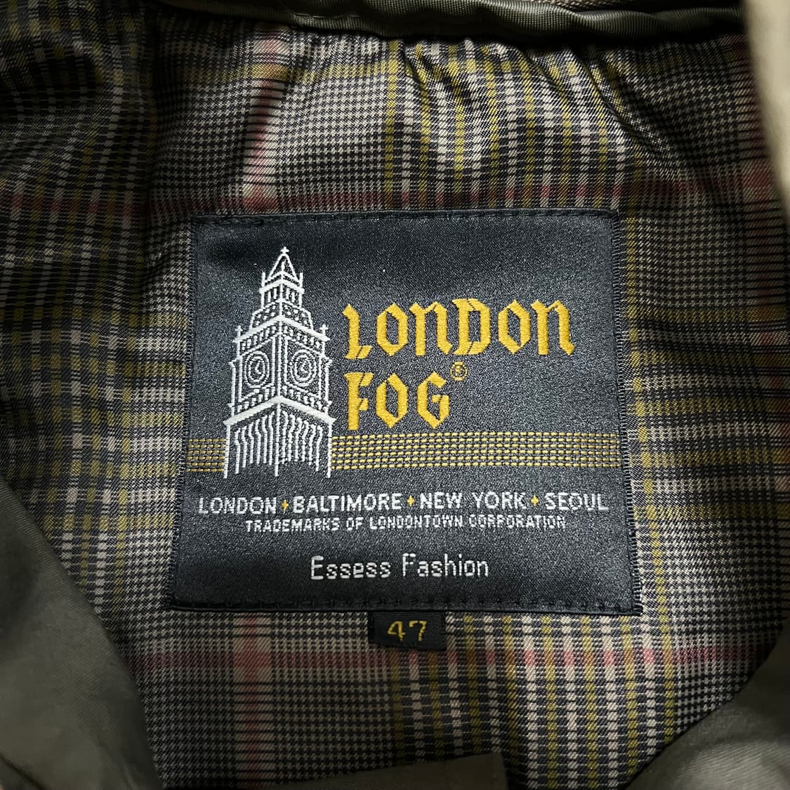 런던포그 체크안감 내피 싱글 트렌치 코트 [카키] L/100 상품이미지4