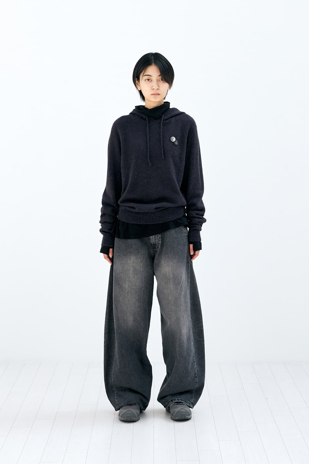 해칭룸 Base Hoodie Knit Purple 4사이즈 상품이미지1