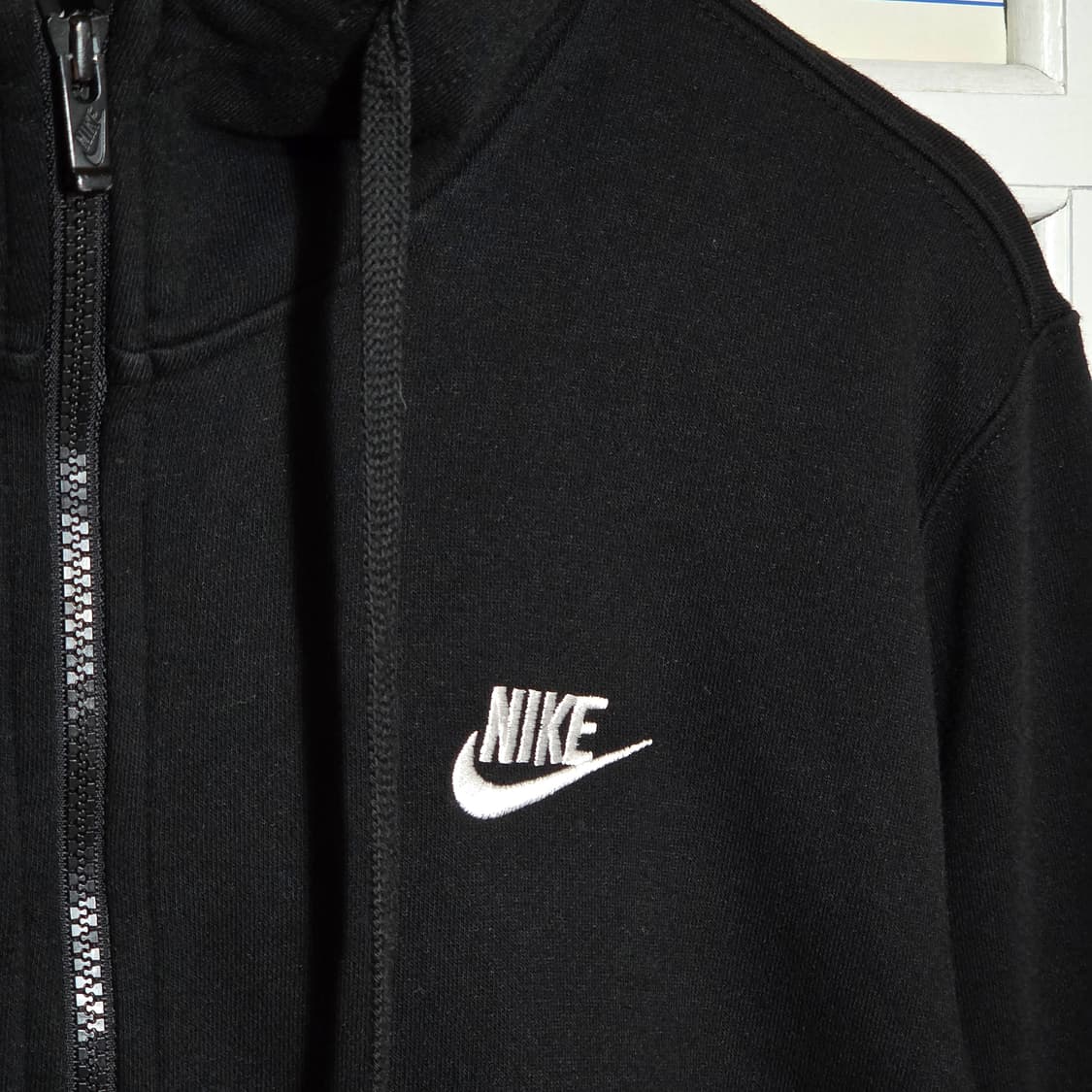 나이키 스우시 블랙 코튼 후드집업 상품이미지4