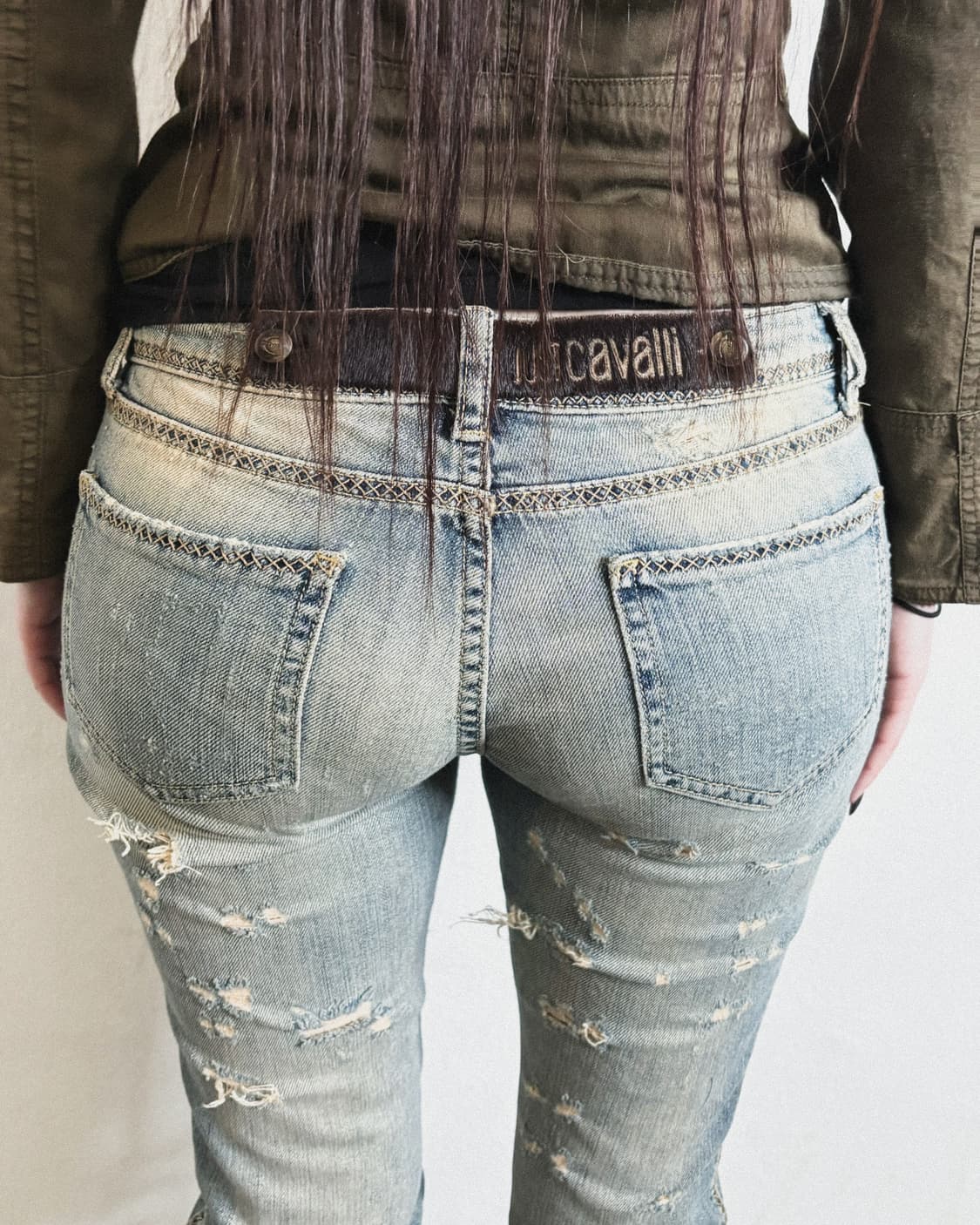 00s 저스트카발리 불렛홀 오일워싱 데님 상품이미지4