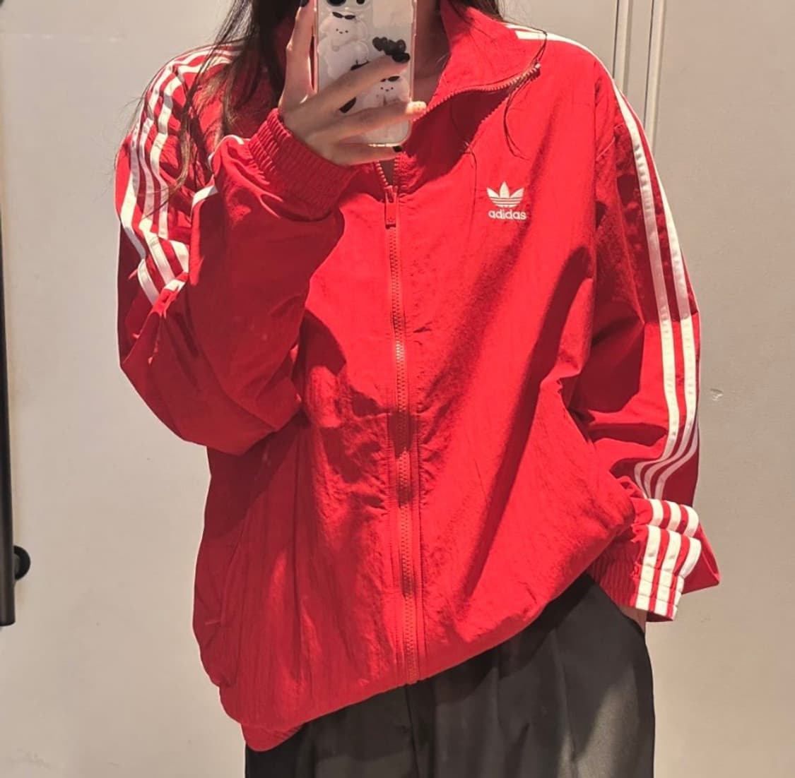 아디다스 빨흰 삼선 바람막이 상품이미지1