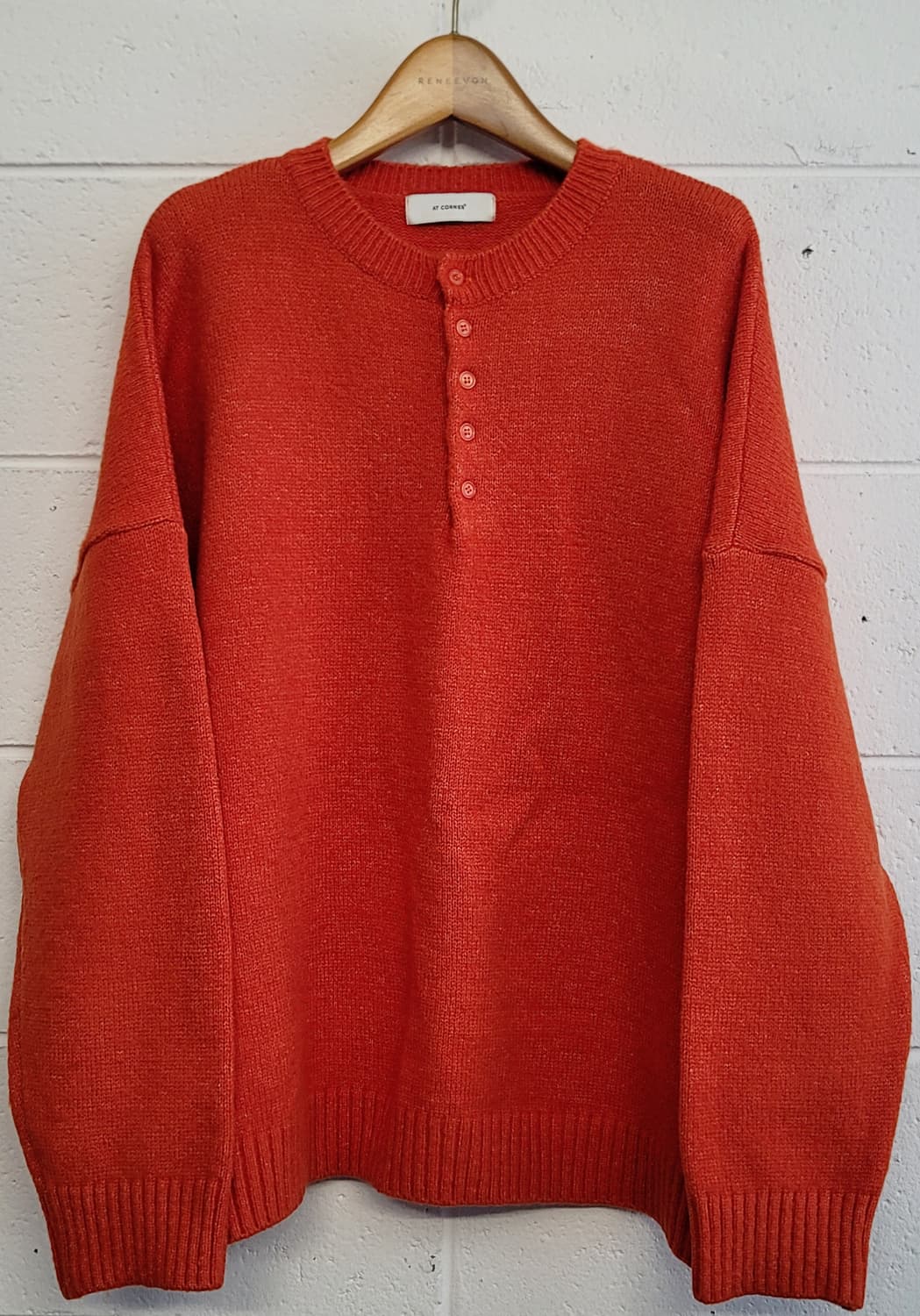 AT CORNER 루즈핏 헨리넥 니트 판매합니다 상품이미지1