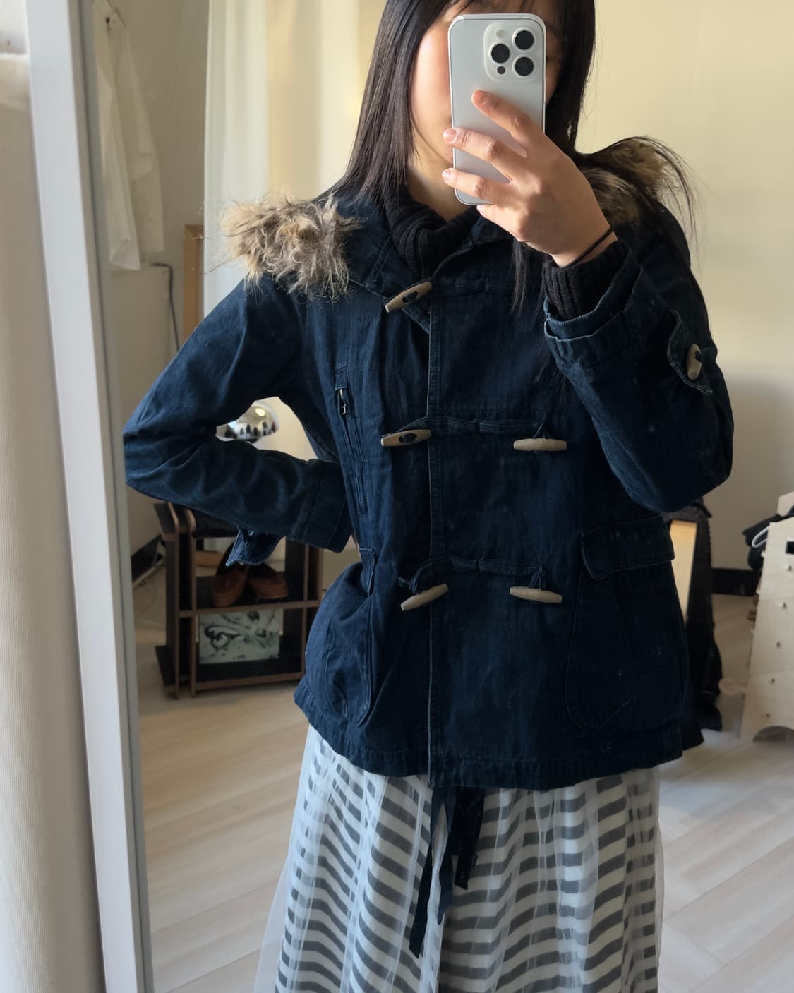 [CEPO] Duffle Denim Hoodie Jacket 상품이미지10