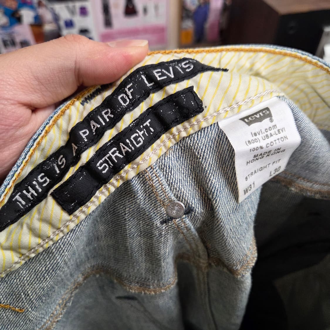 리바이스 블랭크탭 연청 스트레이트 팬츠 상품이미지9