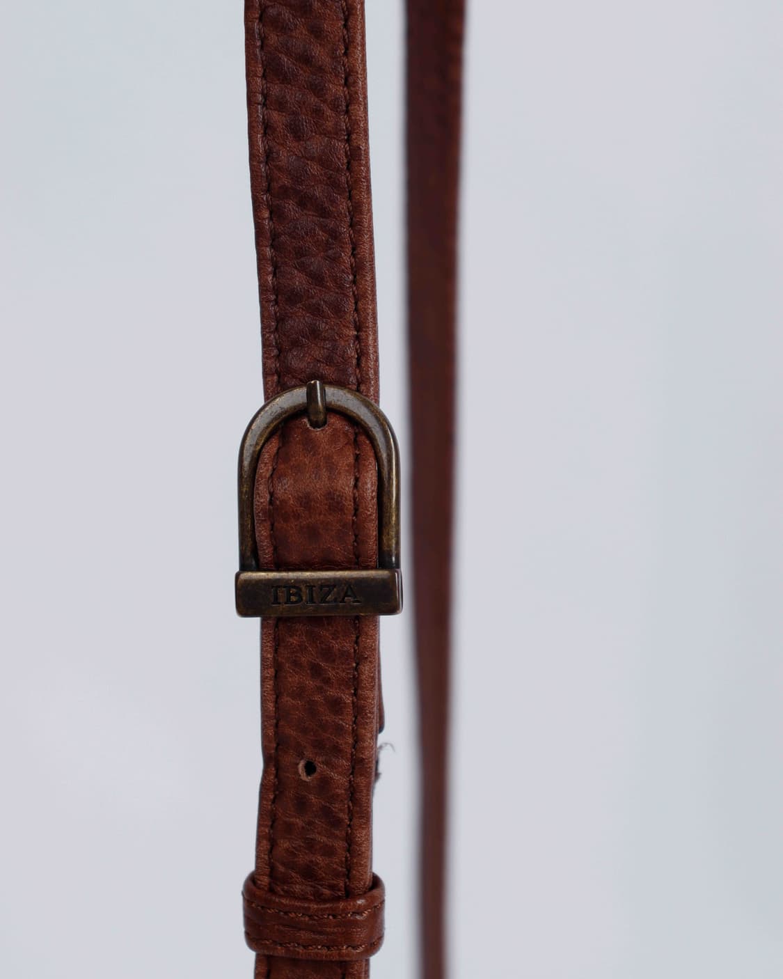 [IBIZA] 브라운 레더 프릴 크로스백 상품이미지4