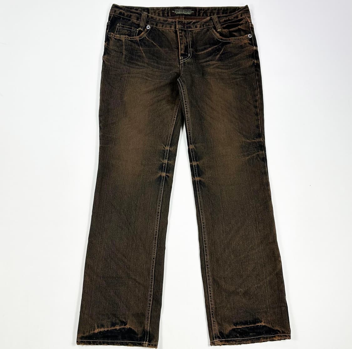 VTG 빈티지 워싱 데미지 데님 팬츠 (32인치) 상품이미지3
