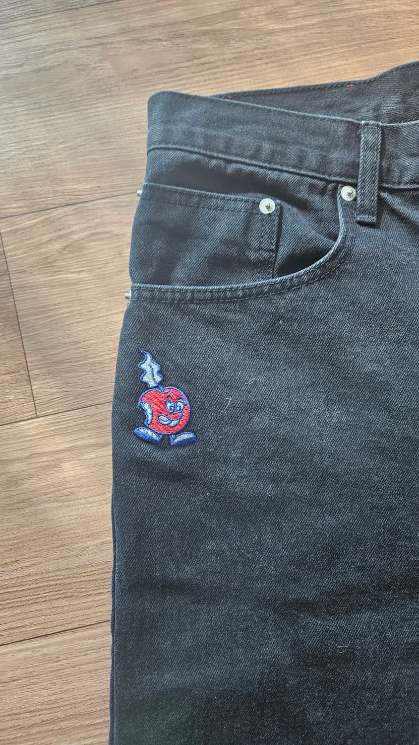 위캔더스 애플 데님 팬츠(블랙, L) 상품이미지4