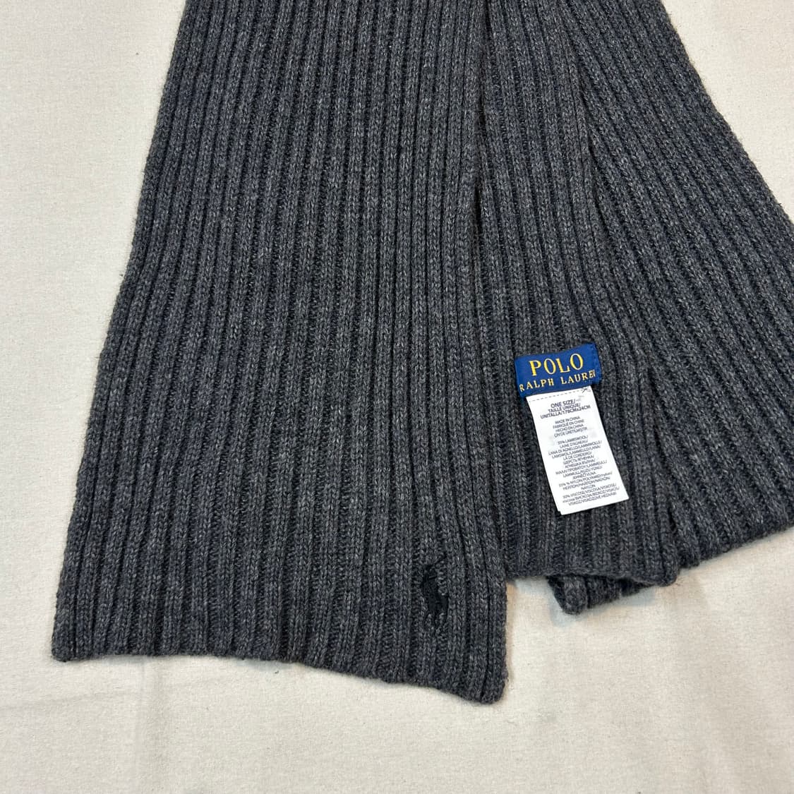 폴로 랄프로렌 니트 머플러 목도리 차콜 그레이 상품이미지2