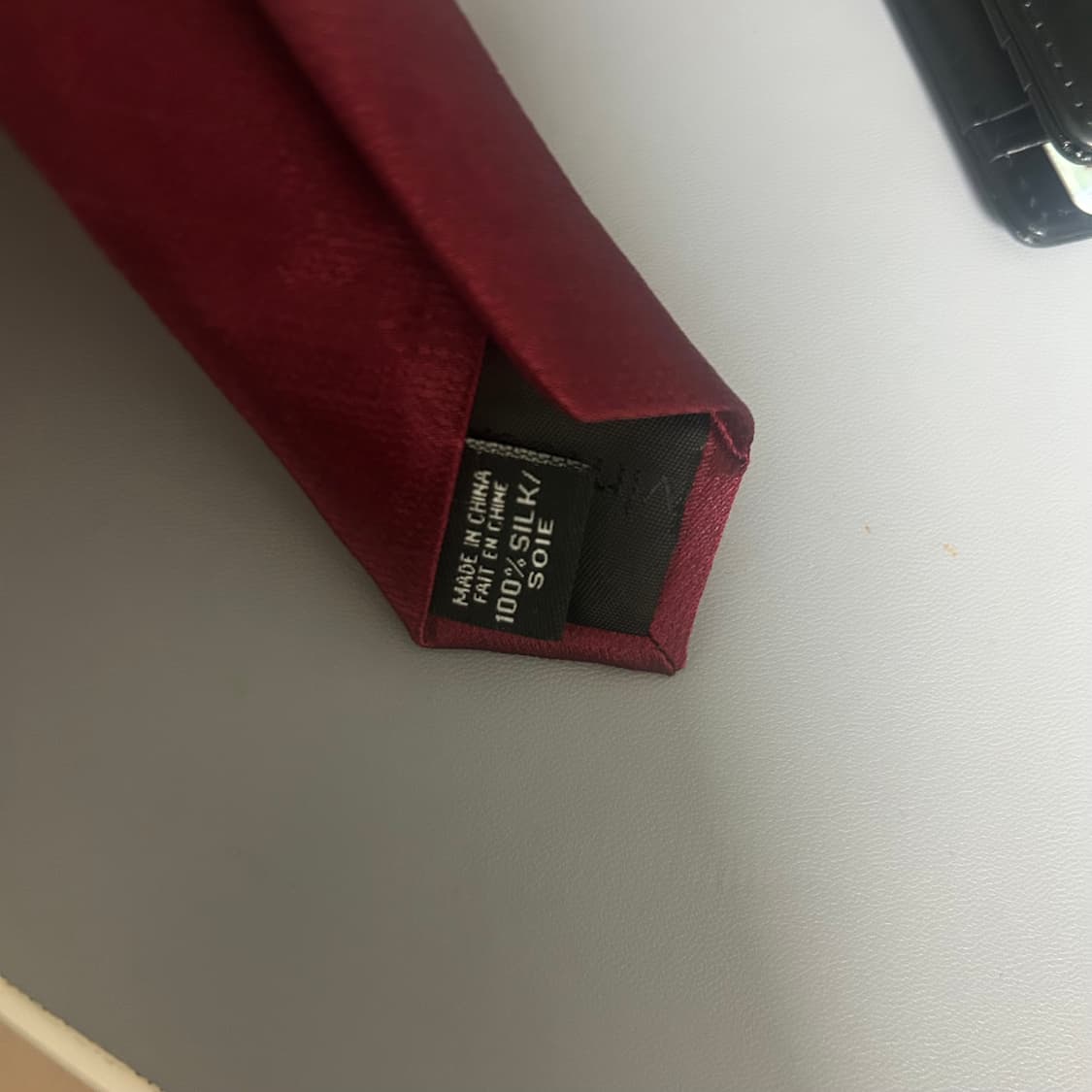 캘빈클라인 무지 레드넥타이 캐주얼넥타이 실버 스펀 솔리드 슬림 상품이미지3