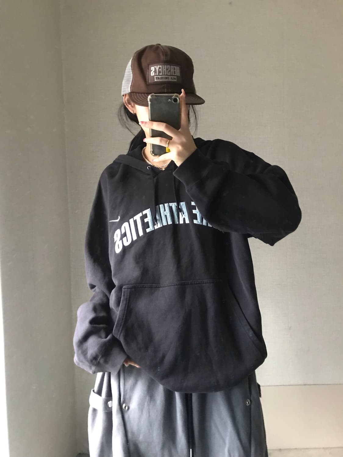 나이키 00s 오버핏 빅로고 후드티 상품이미지1