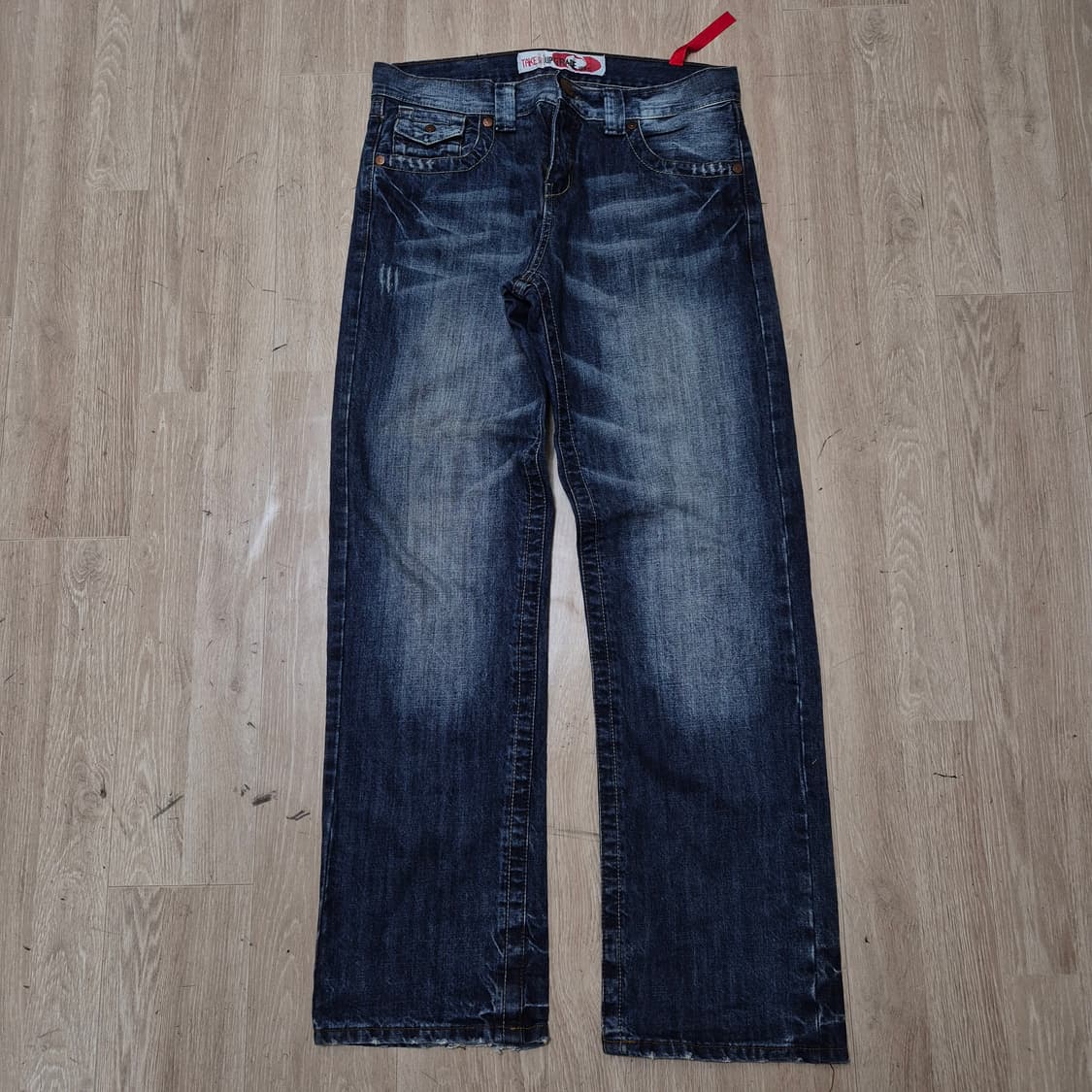 테이크 투 워싱 데님 팬츠 청바지 W34 L33 상품이미지1