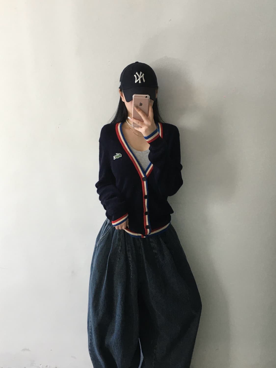 라코스테 배색 가디건 상품이미지2