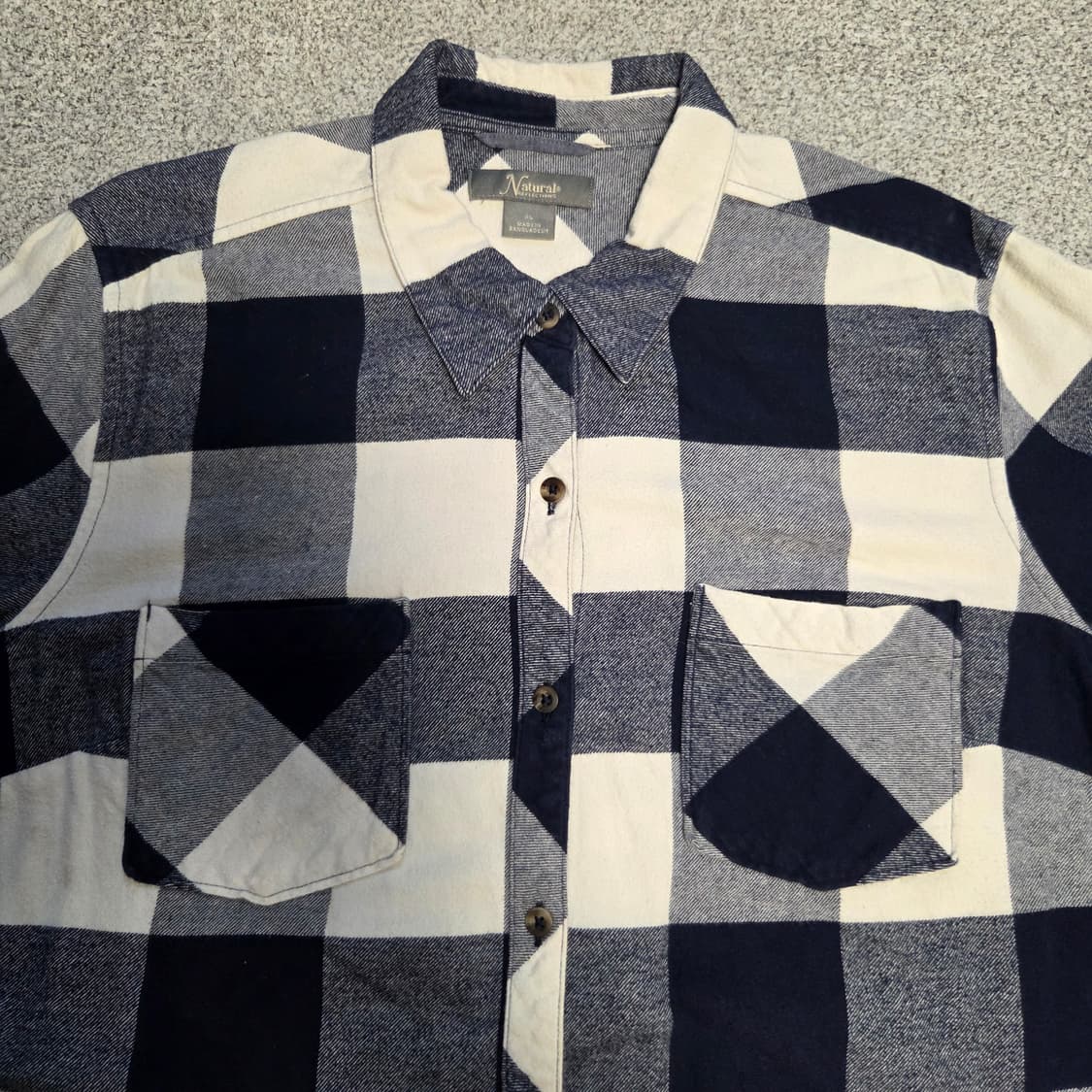 Natural 플란넬 체크셔츠 L(100) 상품이미지2