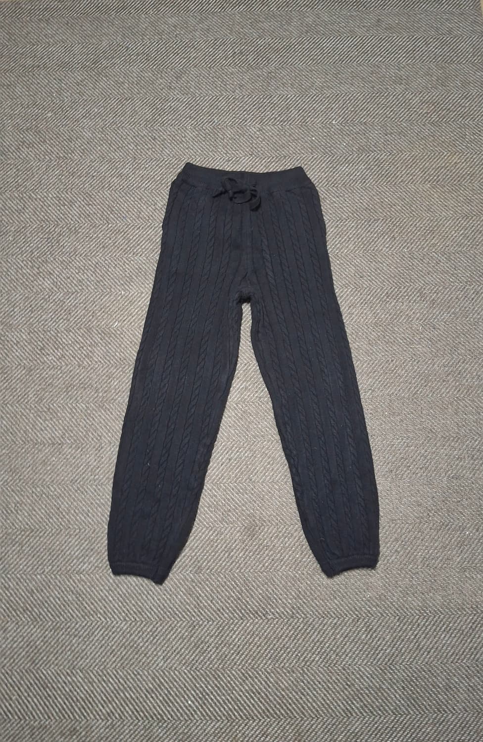 F)니트 트레이닝 세트 케이블 니트 상하의 세트 편한 코디 상품이미지4